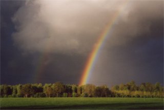 Rainbow with dark background