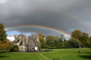 Rainbow over Lord Rosse telescope