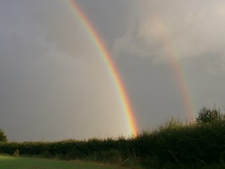 Intense double rainbow