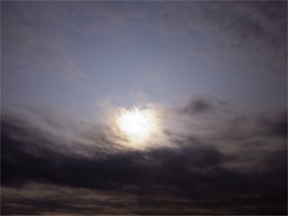 Cloud corona at an eclipse