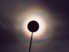 Cloud corona around the sun