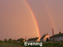 Evening rainbows