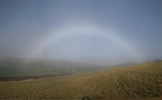 Fogbow with horizontal polarisation