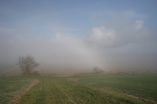 End of shallow fogbow