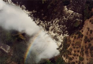 Spraybow in gorge at Victoria Falls