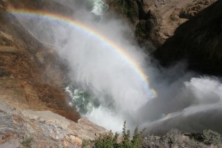 Rainbow in Lower Falls spray
