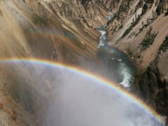 Waterfall rainbows