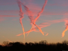 Contrails and reddening