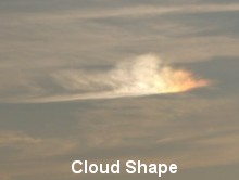 Cloud shapes and sundogs
