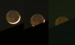 Earthshine and Moonset